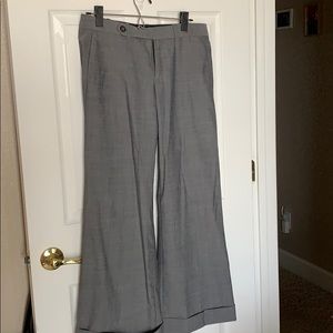 Grey Wide Leg Ankle Trousers